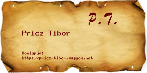 Pricz Tibor névjegykártya